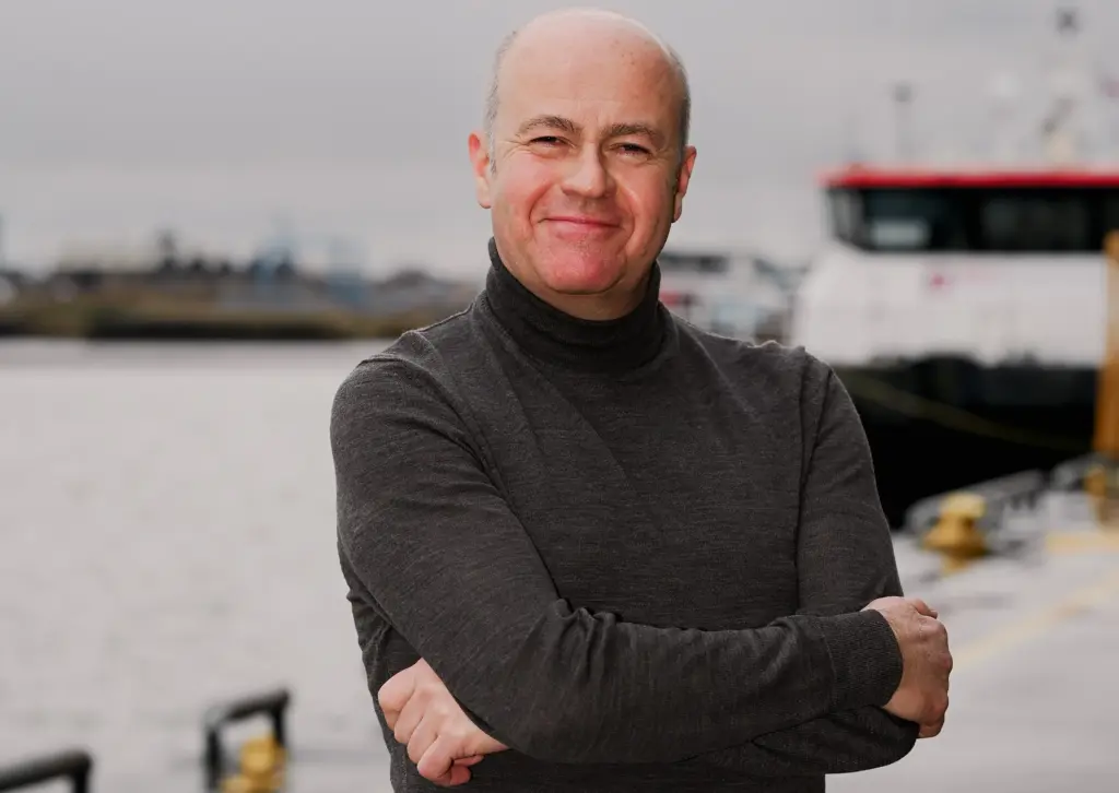 David Flear stood on the quayside.
